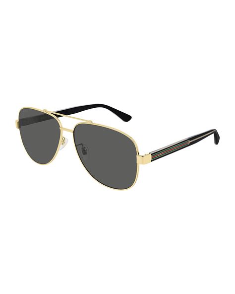 gucci.mens sunglasses|Gucci Aviator metal sunglasses.